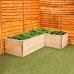 L Shaped Wooden Raised Bed